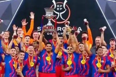 拉菲尼亚封神之夜！巴萨3-2逆转皇马勇夺西超杯，西甲冠军呼之欲出？